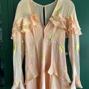 For Love & Lemons Gilded Star Mini Dress